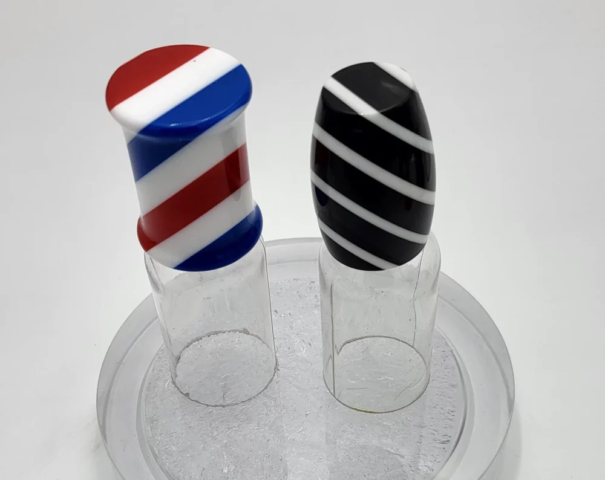 Tappi a linee diagonali, barber e zebra